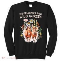 Wildflowers and Wild Horses Nature Beauty Country Outdoors Sweatshirt thumb 0