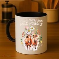 Wildflowers and Wild Horses Nature Beauty Country Outdoors Coffee Mug thumb 4
