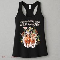Wildflowers and Wild Horses Nature Beauty Country Outdoors Women's Tank Top thumb 3