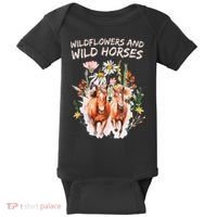 Wildflowers and Wild Horses Nature Beauty Country Outdoors Baby Bodysuit thumb 0
