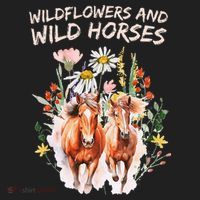 Wildflowers and Wild Horses Nature Beauty Country Outdoors Golf Towel thumb 3