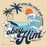 Wind And Waves Obey Him Christian Jesus Beach Bible Verse Tote Bag thumb 4