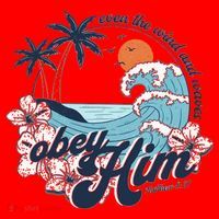 Wind And Waves Obey Him Christian Jesus Beach Bible Verse Santa Hat thumb 1