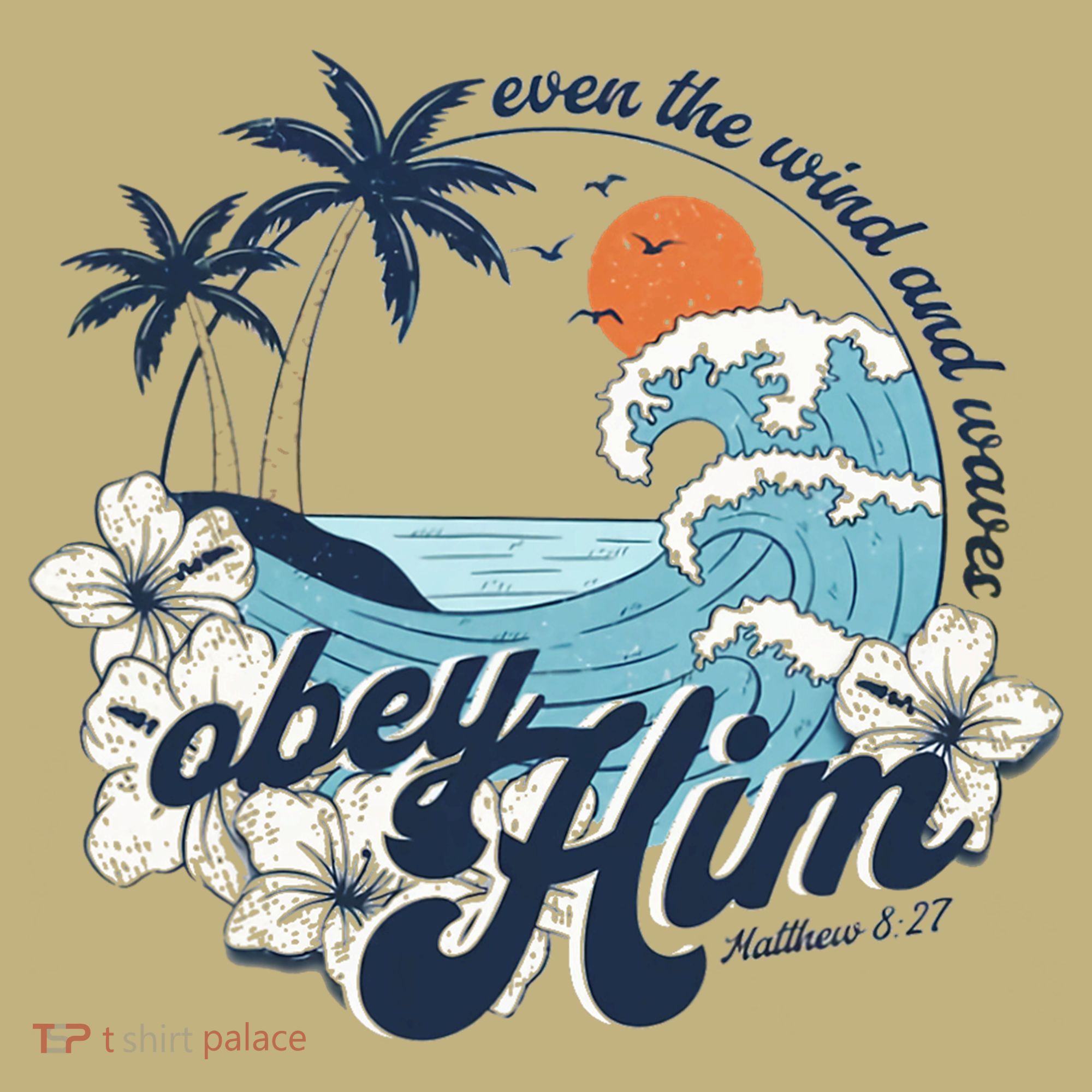 Wind And Waves Obey Him Christian Jesus Beach Bible Verse Sweatshirt
