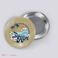 Wind And Waves Obey Him Christian Jesus Beach Bible Verse Button thumb 0