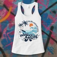 Wind And Waves Obey Him Christian Jesus Beach Bible Verse Women's Tank Top thumb 3