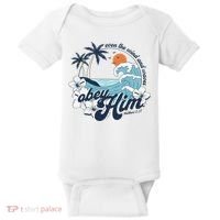 Wind And Waves Obey Him Christian Jesus Beach Bible Verse Baby Bodysuit thumb 0