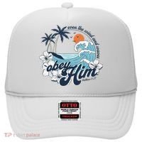 Wind And Waves Obey Him Christian Jesus Beach Bible Verse Hat thumb 0