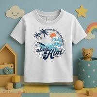 Wind And Waves Obey Him Christian Jesus Beach Bible Verse Toddler T-Shirt thumb 3