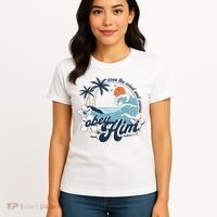 Wind And Waves Obey Him Christian Jesus Beach Bible Verse Women's T-Shirt thumb 4