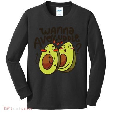 Wanna Avocuddle Kids Long Sleeve Shirt