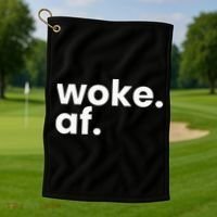 Woke AF Golf Towel thumb 1