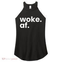 Woke AF Women's Perfect Tri Rocker Tank thumb 0