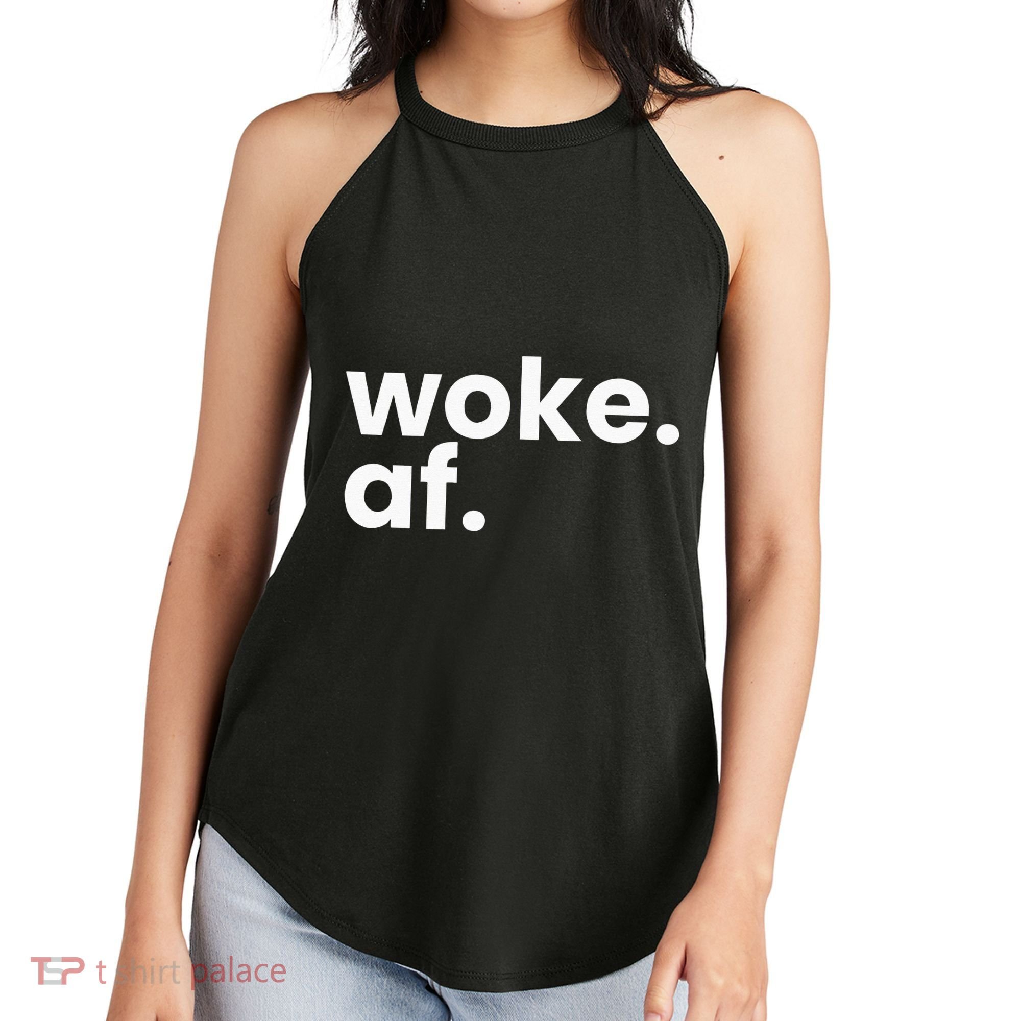 Woke AF Women's Perfect Tri Rocker Tank