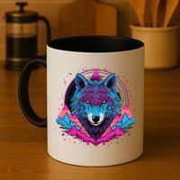 Wolf And Wolves Coffee Mug thumb 4