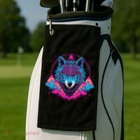 Wolf And Wolves Golf Towel thumb 2