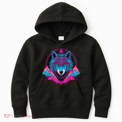 Wolf And Wolves Kids Hoodie