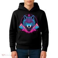 Wolf And Wolves Kids Hoodie thumb 4