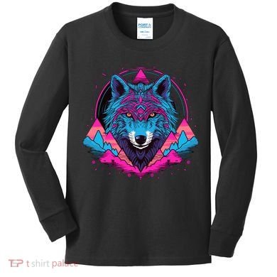Wolf And Wolves Kids Long Sleeve Shirt
