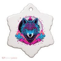 Wolf And Wolves Ceramic Ornament thumb 0