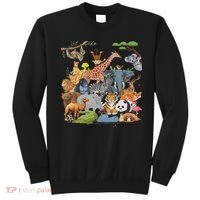 Women And Wildlife Zoo Day Party Cute 22 Animals Sweatshirt thumb 0