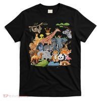 Women And Wildlife Zoo Day Party Cute 22 Animals T-Shirt thumb 0