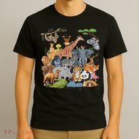 Women And Wildlife Zoo Day Party Cute 22 Animals T-Shirt thumb 3