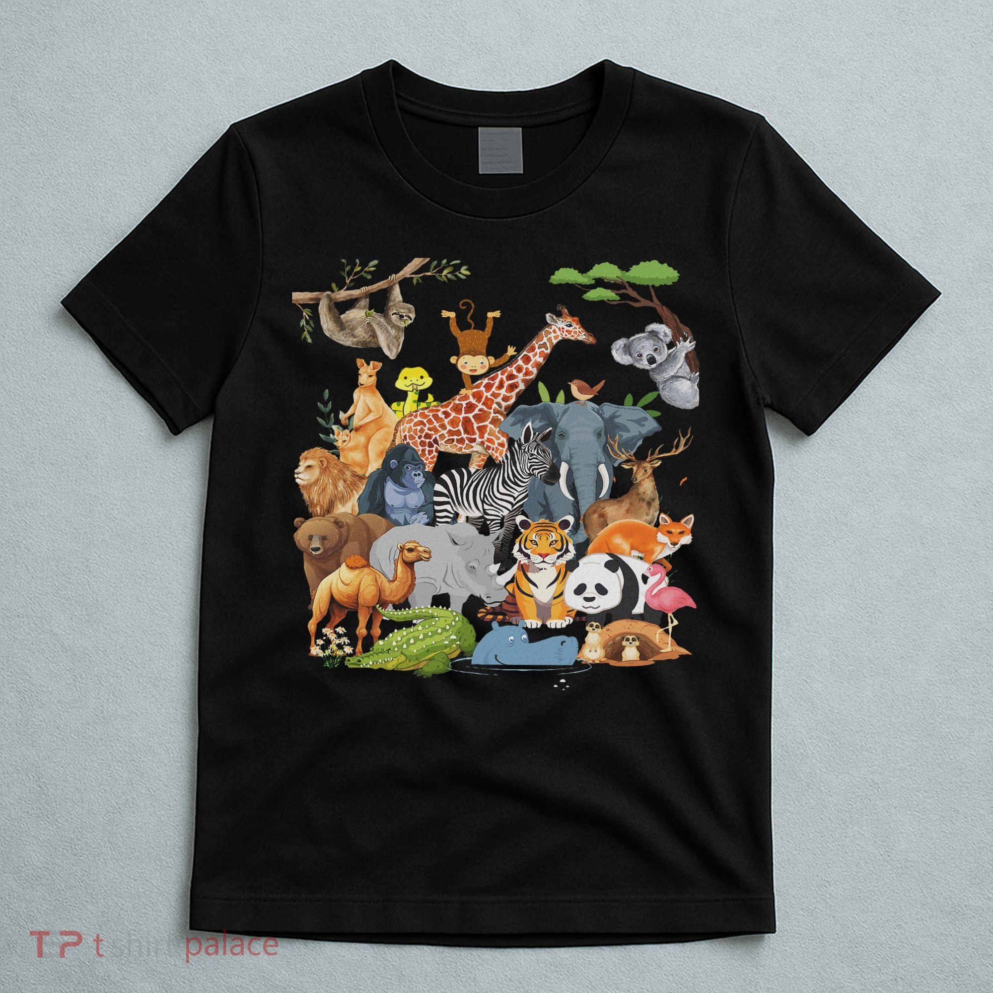 Women And Wildlife Zoo Day Party Cute 22 Animals T-Shirt