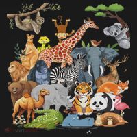 Women And Wildlife Zoo Day Party Cute 22 Animals T-Shirt thumb 7