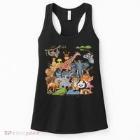 Women And Wildlife Zoo Day Party Cute 22 Animals Women's Tank Top thumb 0