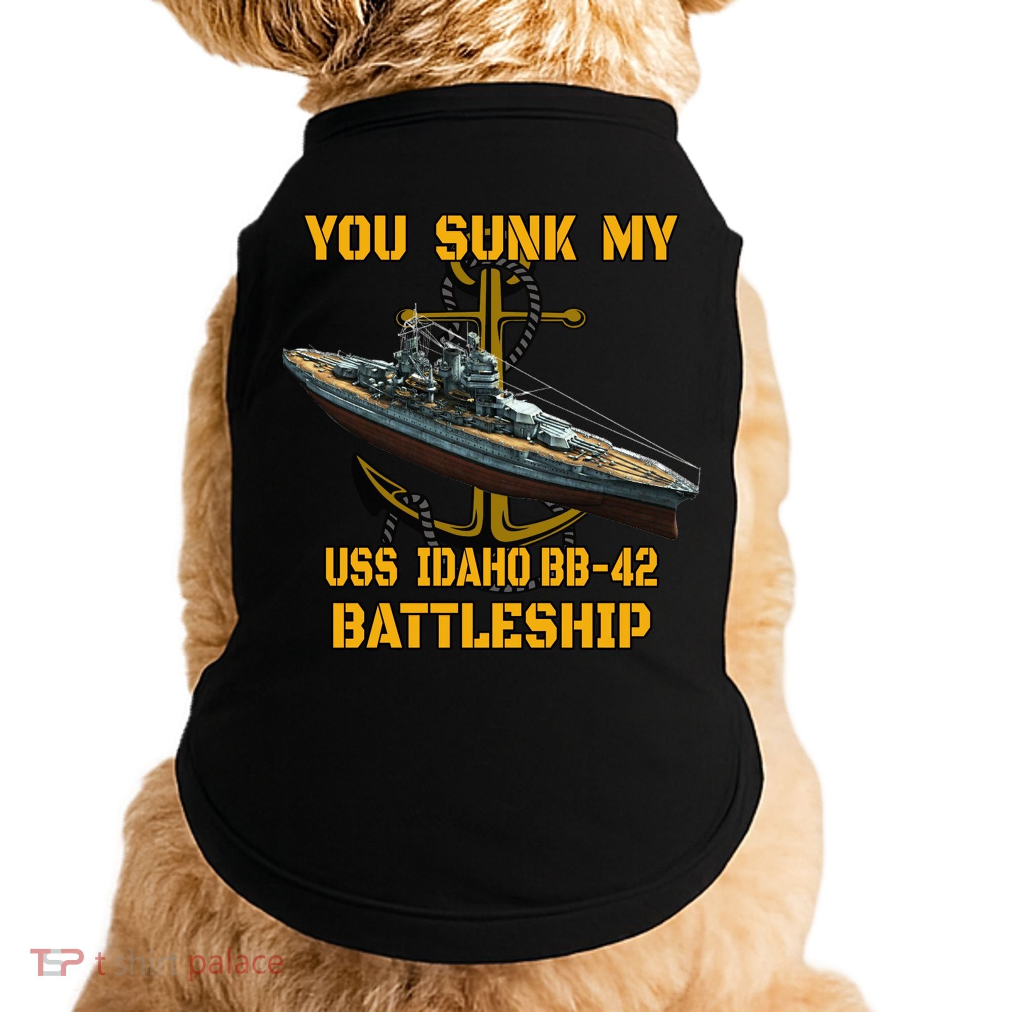 Ww2 American Warship Uss Idaho Bbgift42 Battleship Veterans Day Gift Doggie Tank