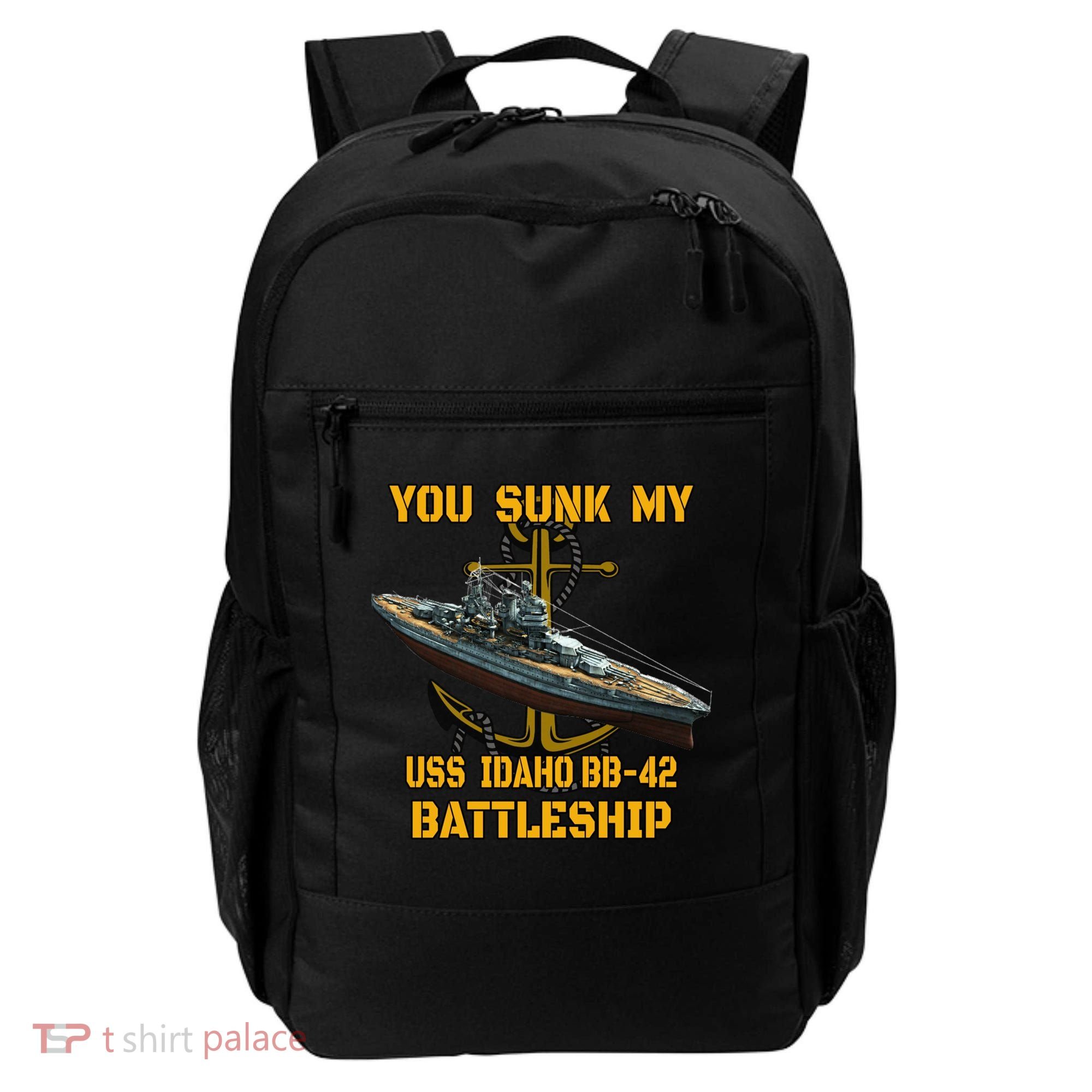 Ww2 American Warship Uss Idaho Bbgift42 Battleship Veterans Day Gift Backpack