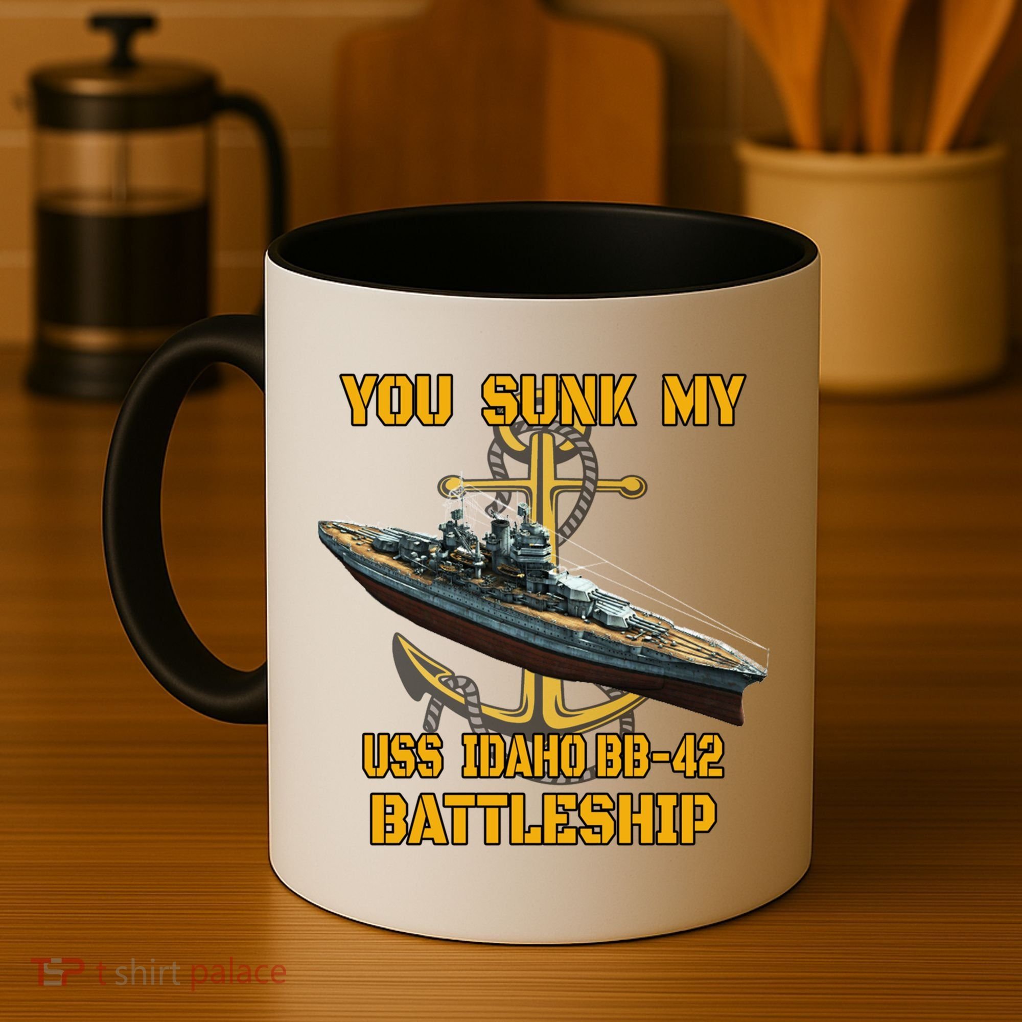 Ww2 American Warship Uss Idaho Bbgift42 Battleship Veterans Day Gift Coffee Mug