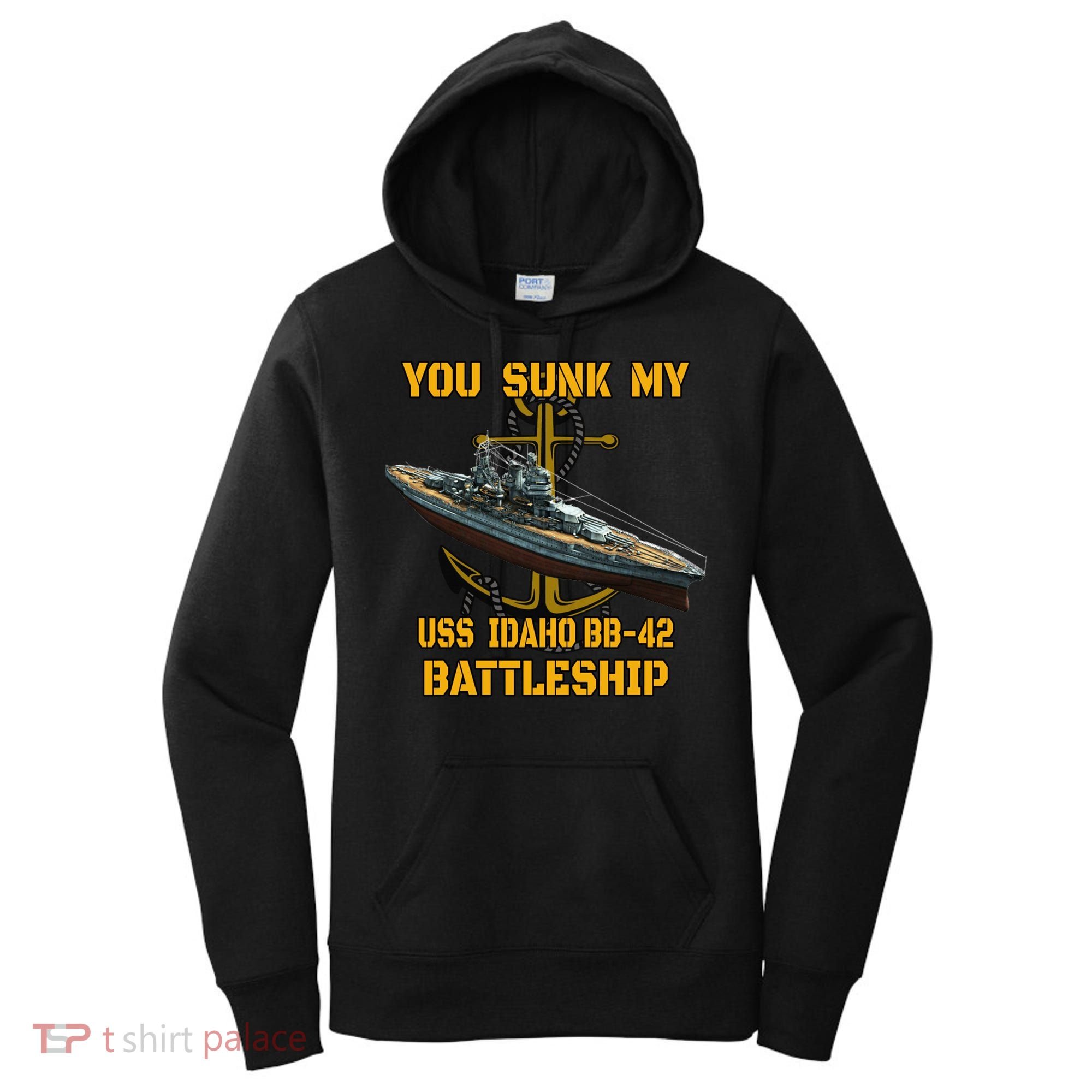 Ww2 American Warship Uss Idaho Bbgift42 Battleship Veterans Day Gift Women's Hoodie