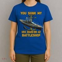 Ww2 American Warship Uss Idaho Bbgift42 Battleship Veterans Day Gift T-Shirt thumb 4