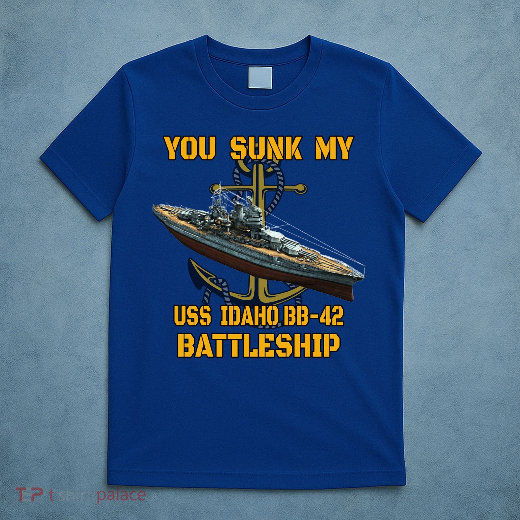 Ww2 American Warship Uss Idaho Bbgift42 Battleship Veterans Day Gift T-Shirt