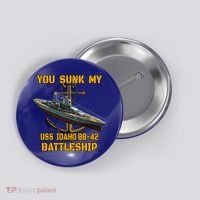 Ww2 American Warship Uss Idaho Bbgift42 Battleship Veterans Day Gift Button thumb 0