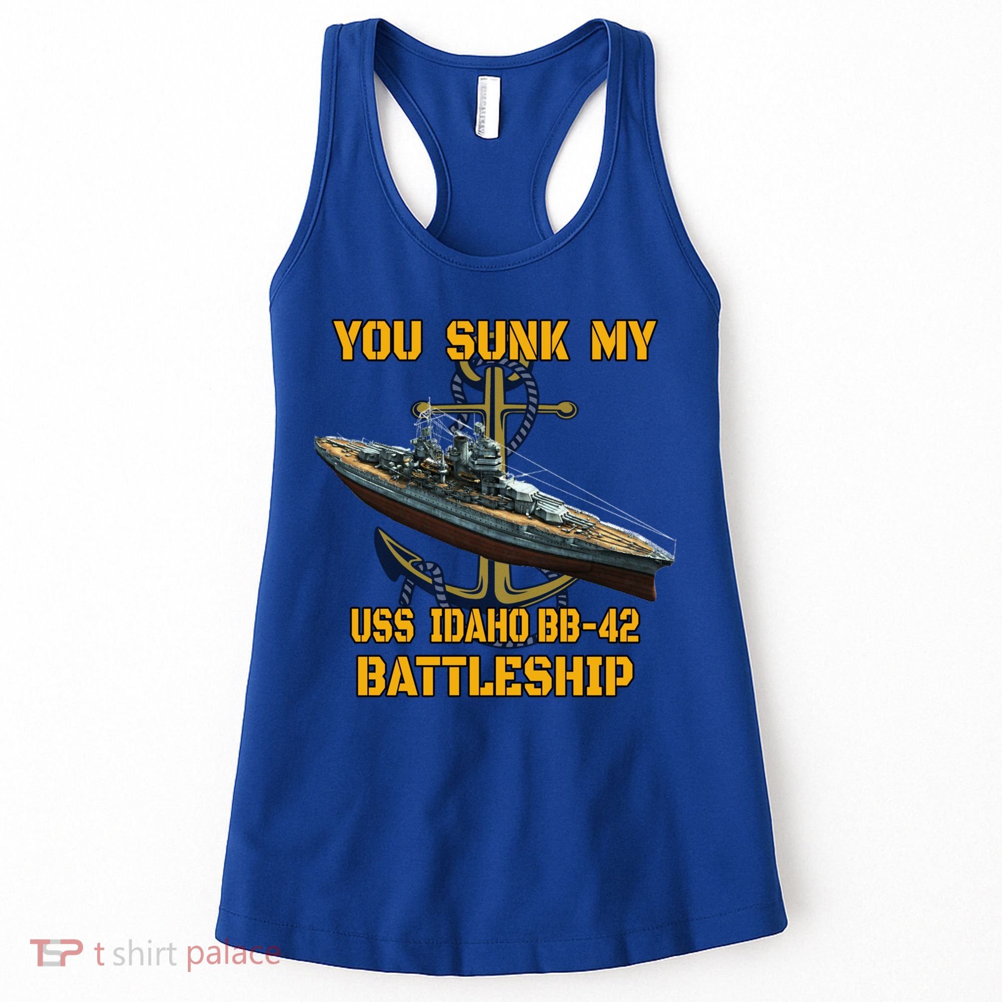 Ww2 American Warship Uss Idaho Bbgift42 Battleship Veterans Day Gift Women's Tank Top