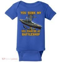 Ww2 American Warship Uss Idaho Bbgift42 Battleship Veterans Day Gift Baby Bodysuit thumb 0