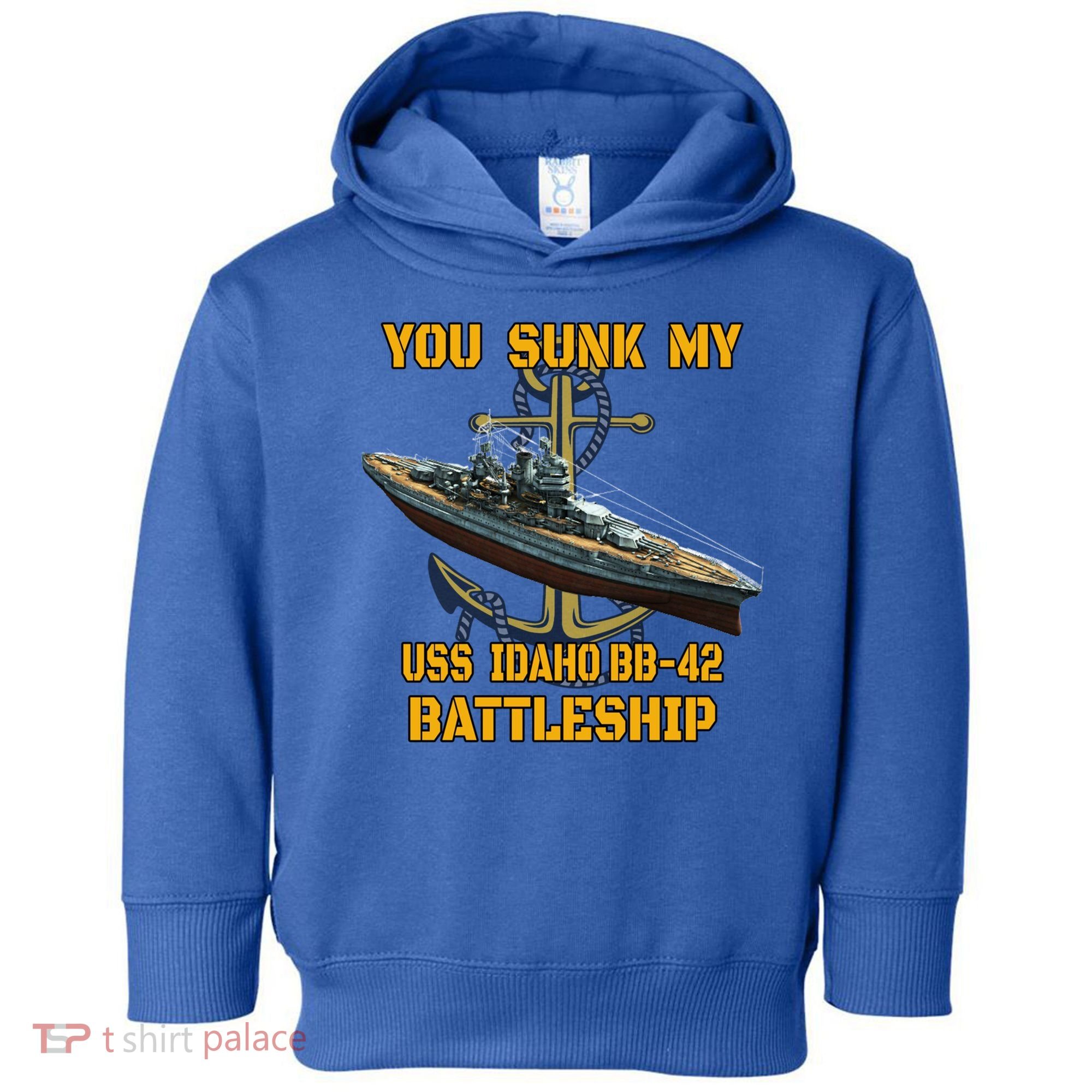 Ww2 American Warship Uss Idaho Bbgift42 Battleship Veterans Day Gift Toddler Hoodie
