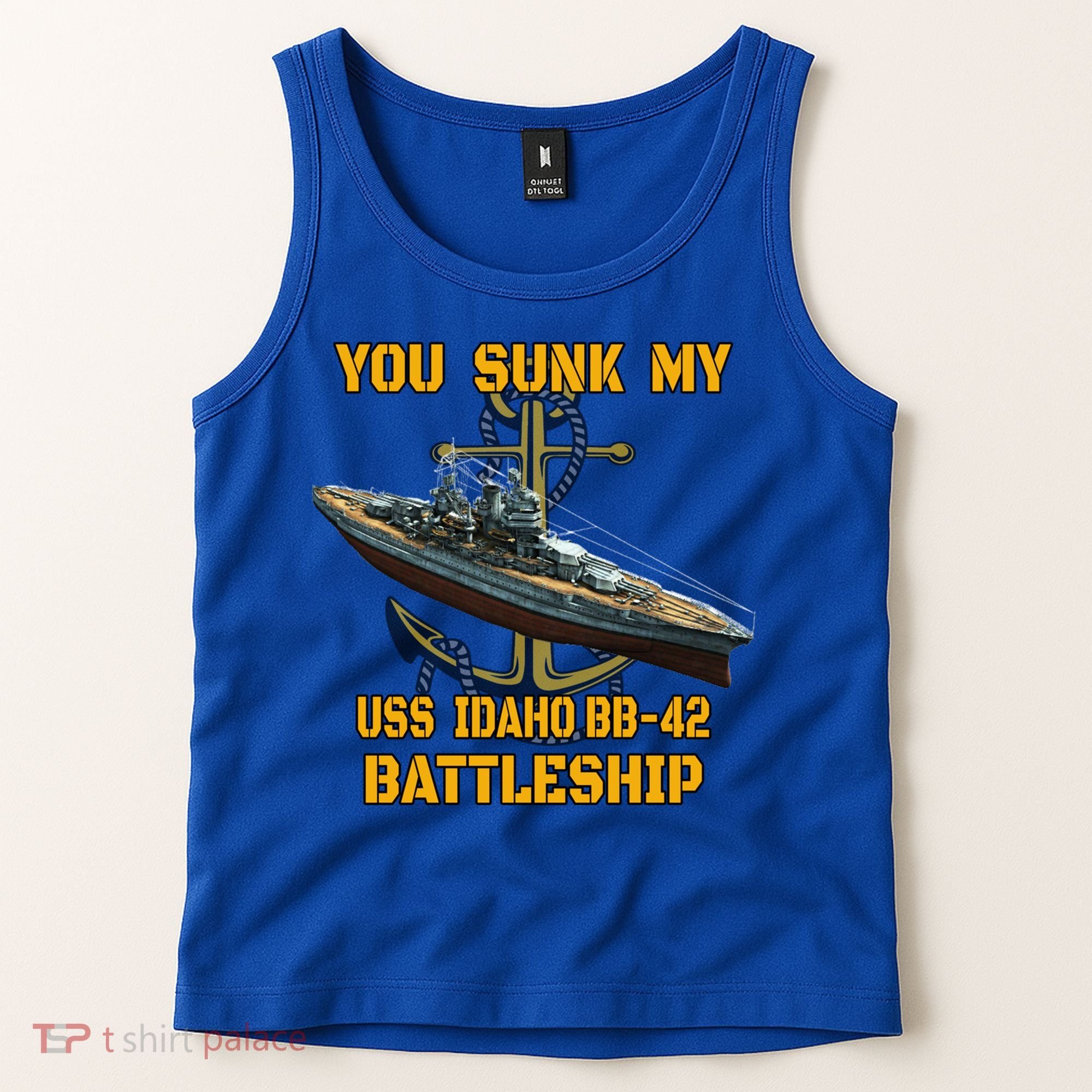 Ww2 American Warship Uss Idaho Bbgift42 Battleship Veterans Day Gift Tank Top