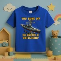 Ww2 American Warship Uss Idaho Bbgift42 Battleship Veterans Day Gift Toddler T-Shirt thumb 3