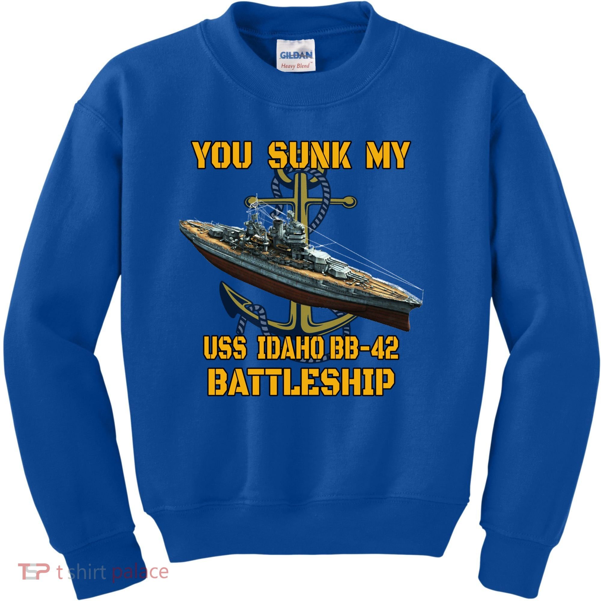 Ww2 American Warship Uss Idaho Bbgift42 Battleship Veterans Day Gift Kids Sweatshirt