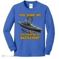 Ww2 American Warship Uss Idaho Bbgift42 Battleship Veterans Day Gift Kids Long Sleeve Shirt thumb 0