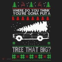 Where Are You Going To Put A Tree That Big Ugly Christmas Golf Towel thumb 3