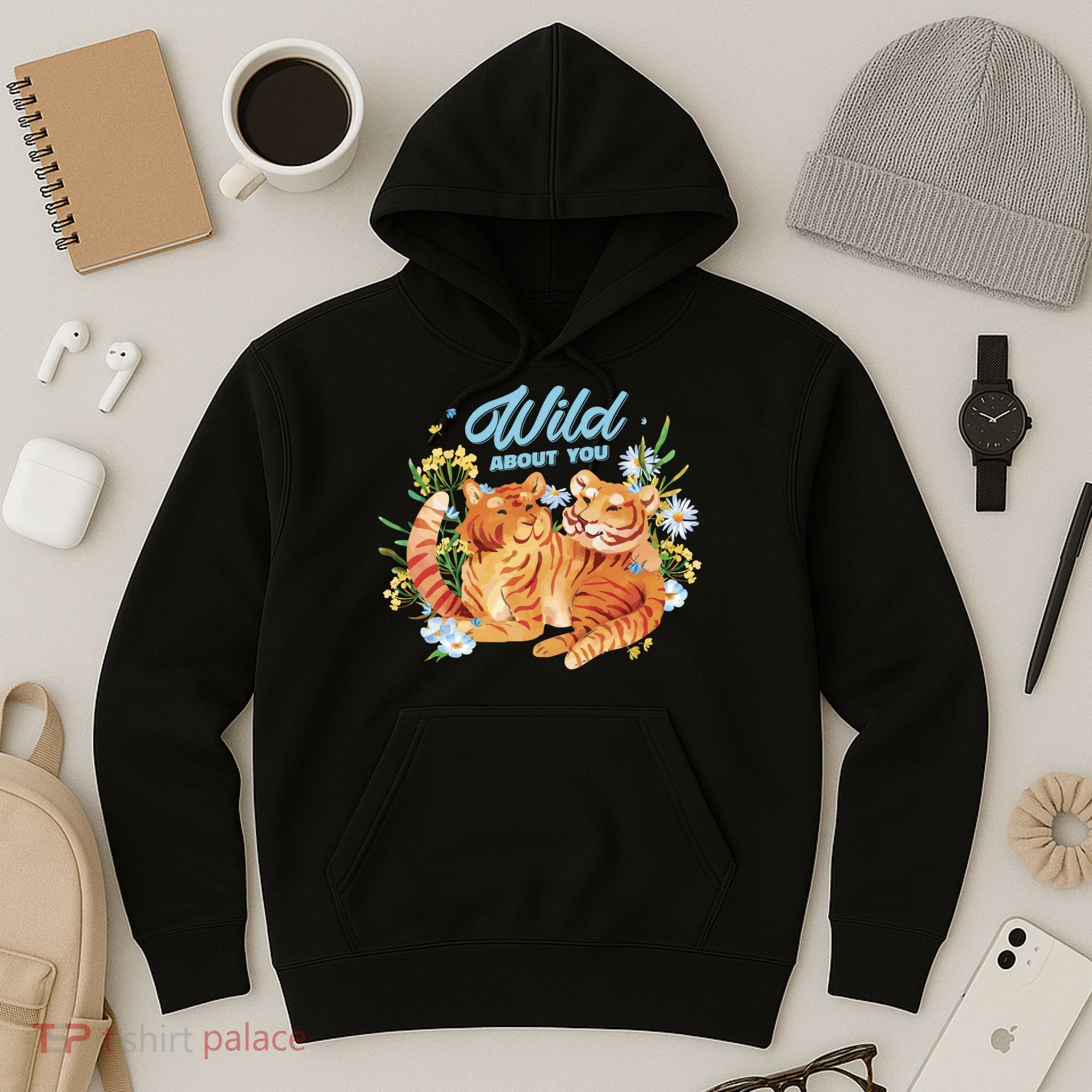 Wild About You Cute Tiger Couple Hoodie