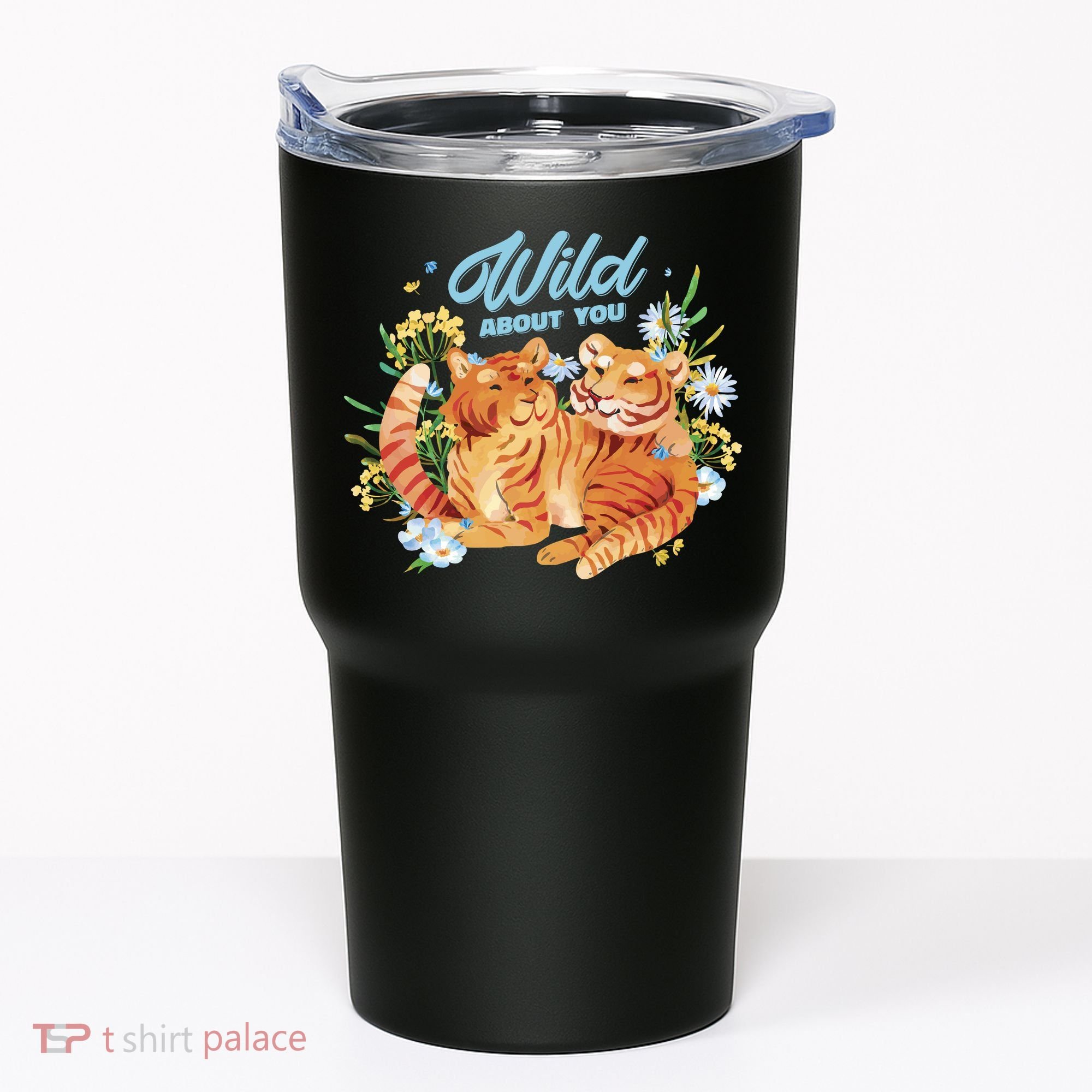 Wild About You Cute Tiger Couple Tumbler