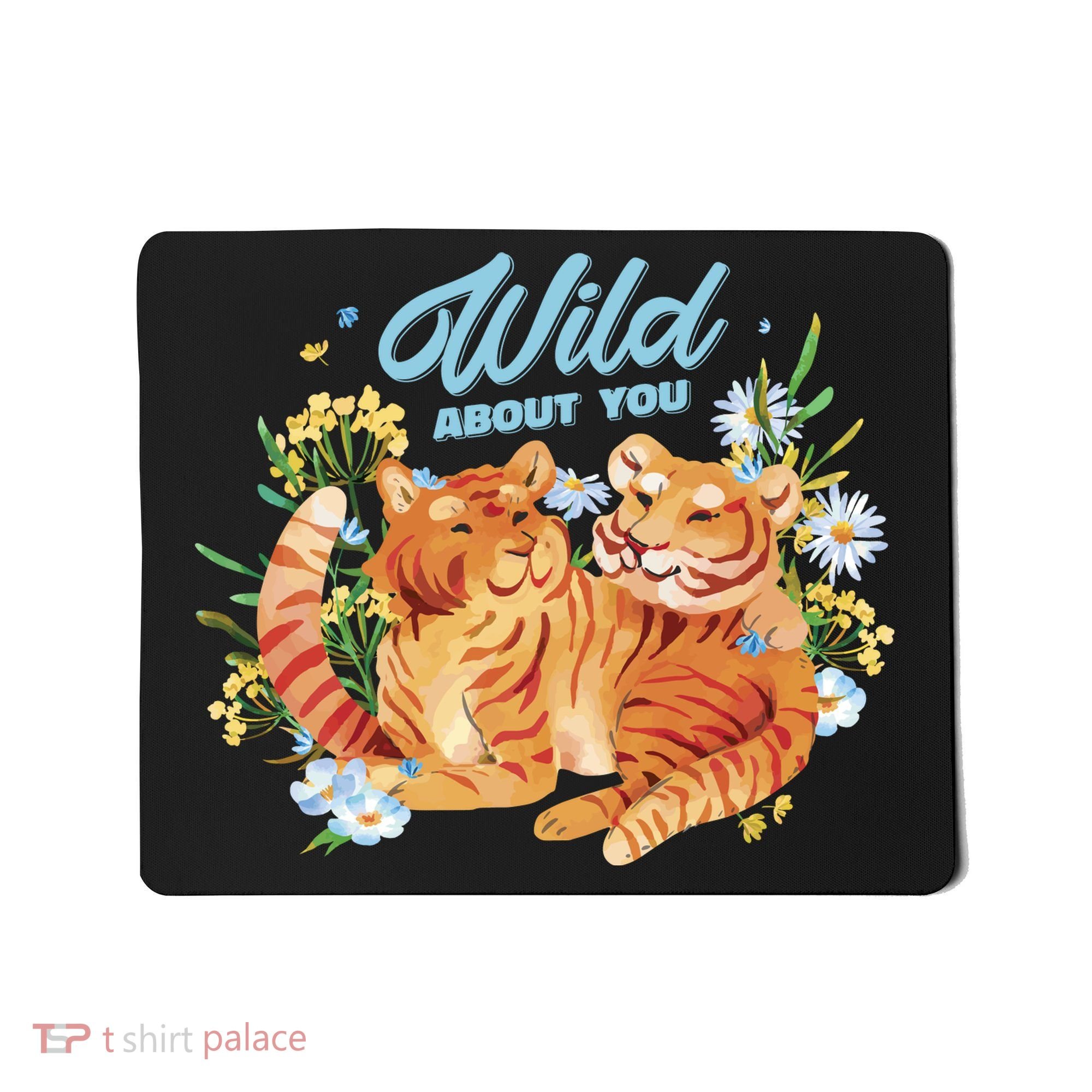 Wild About You Cute Tiger Couple Mousepad