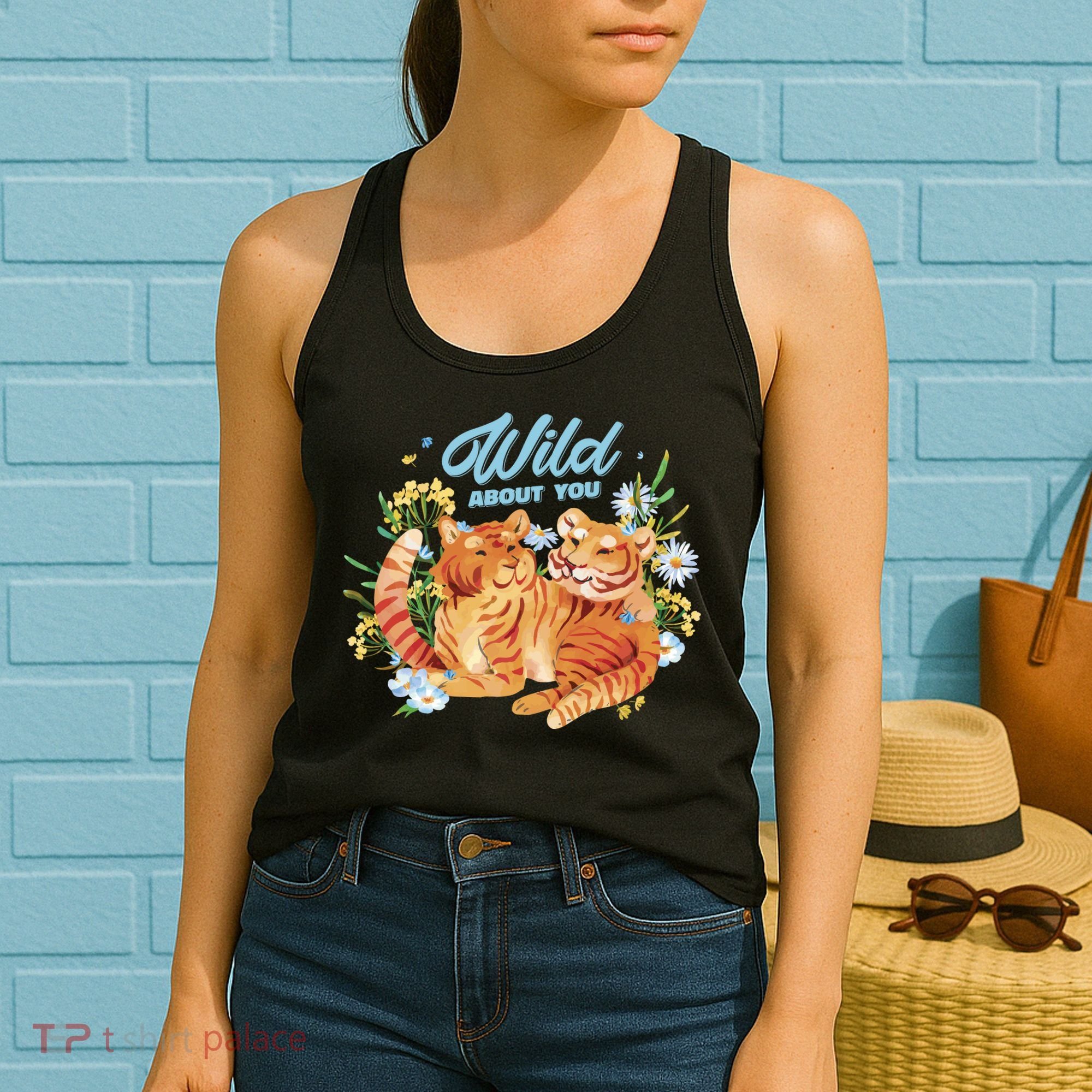 Wild About You Cute Tiger Couple Women's Tank Top