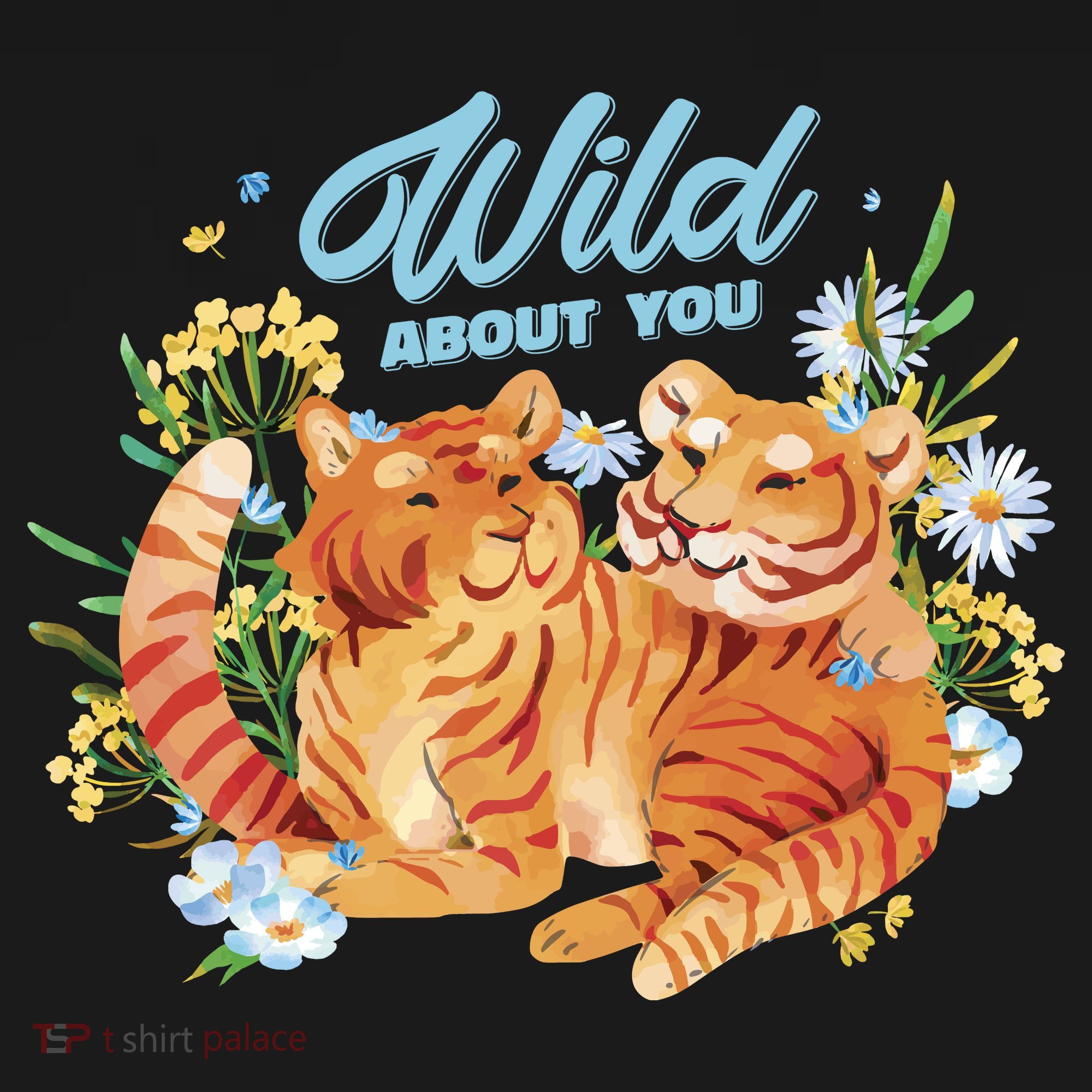 Wild About You Cute Tiger Couple Women's Tank Top